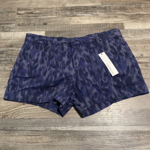 Calvin Klein Print Shorts 3.5” Inseam Blue Gray  Size 16 - Foto 1 di 6