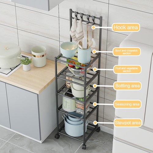 5-Tier Wire Shelving Rack Shelf Unit Adjustable Kitchen Garage Storage Organizer - Picture 3 of 13