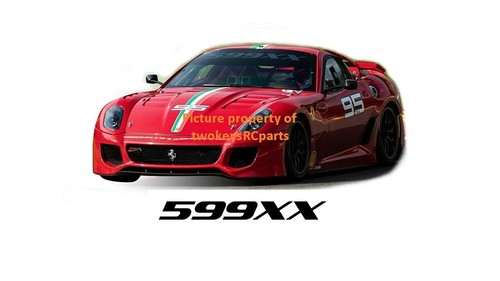1:10 RC Clear Body Shell - Ferrari 599XX EVO with  "Nitto" stickers & extras - Picture 1 of 13