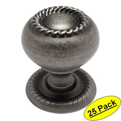 *25 Pack* Cosmas Cabinet Hardware Weathered Nickel Round Cabinet Knobs #3317WN