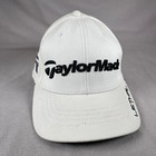 TaylorMade Golf Hat Mens S/M White Flex Baseball Cap Embroidered Lethal Rbz