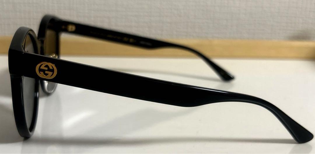 GUCCI Sunglasses GG1339SK-002 Interlocking G Gold Black Lens