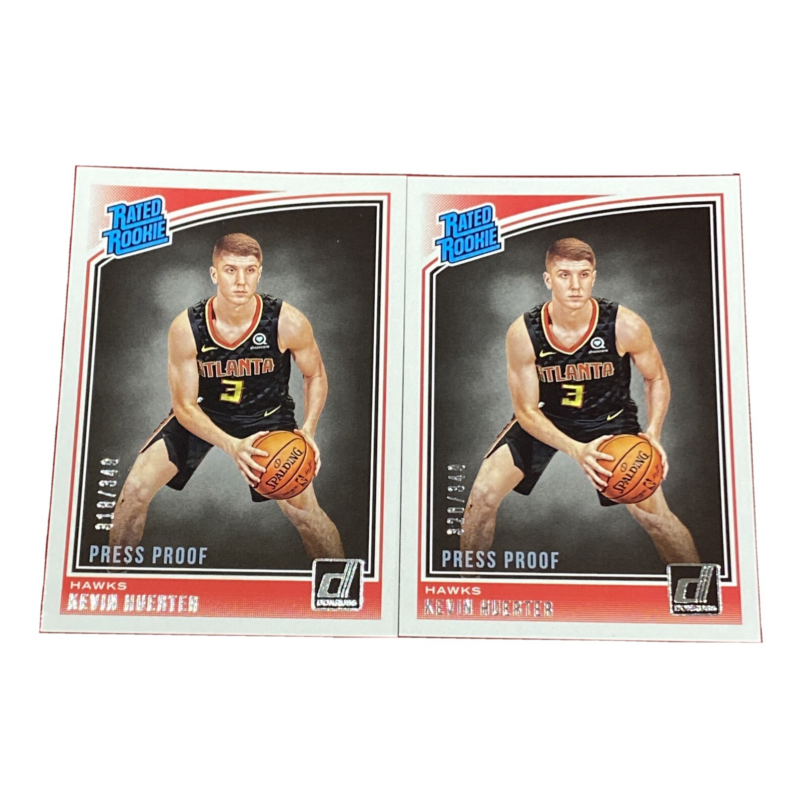 2018-19 DONRUSS PRESS PROOF SILVER PARALLEL RC KEVIN HUERTER 271/349