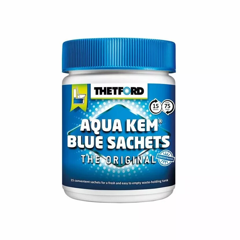 Thetford Aqua Kem Chemical Toilet Blue Bags 15 Sachets Motorhome Camping