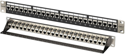 FGB 10Gbps 1U Patchpanel Mit 24 Anschlüssen Und Cat7 RJ45 Geschirmter Keystone-K