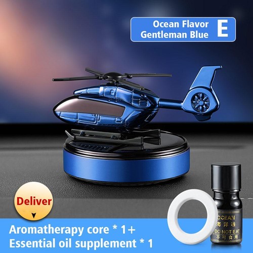 Car Dashboard Aircraft Decoration Solar Air Freshener Aromatherapy Helicopter - Picture 17 of 19