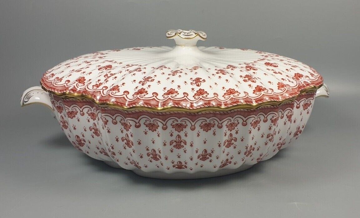 SPODE FLEUR DE LYS RED TABLEWARE, *SOLD INDIVIDUALLY, TAKE SPODE FLEUR DE LYS RED TABLEWARE, *SOLD INDIVIDUALLY, TAKE