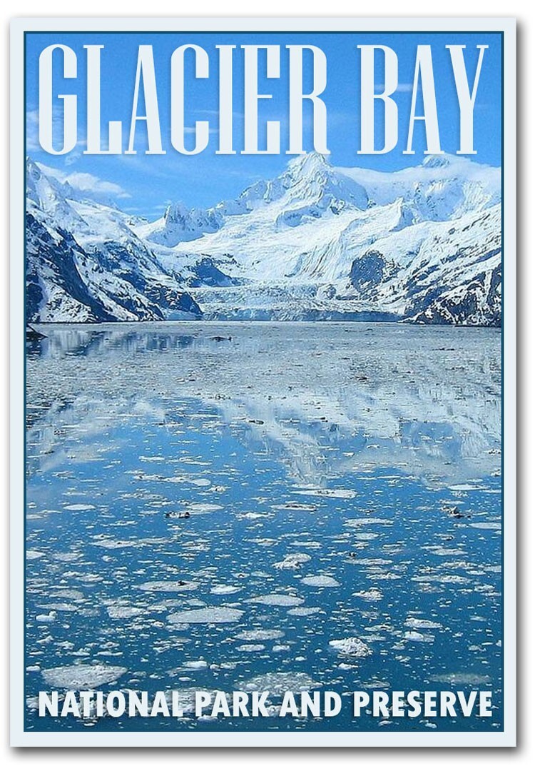 Glacier Bay National Park & Preserve, Alaska Refrigerator Magnets Sz 2. ...