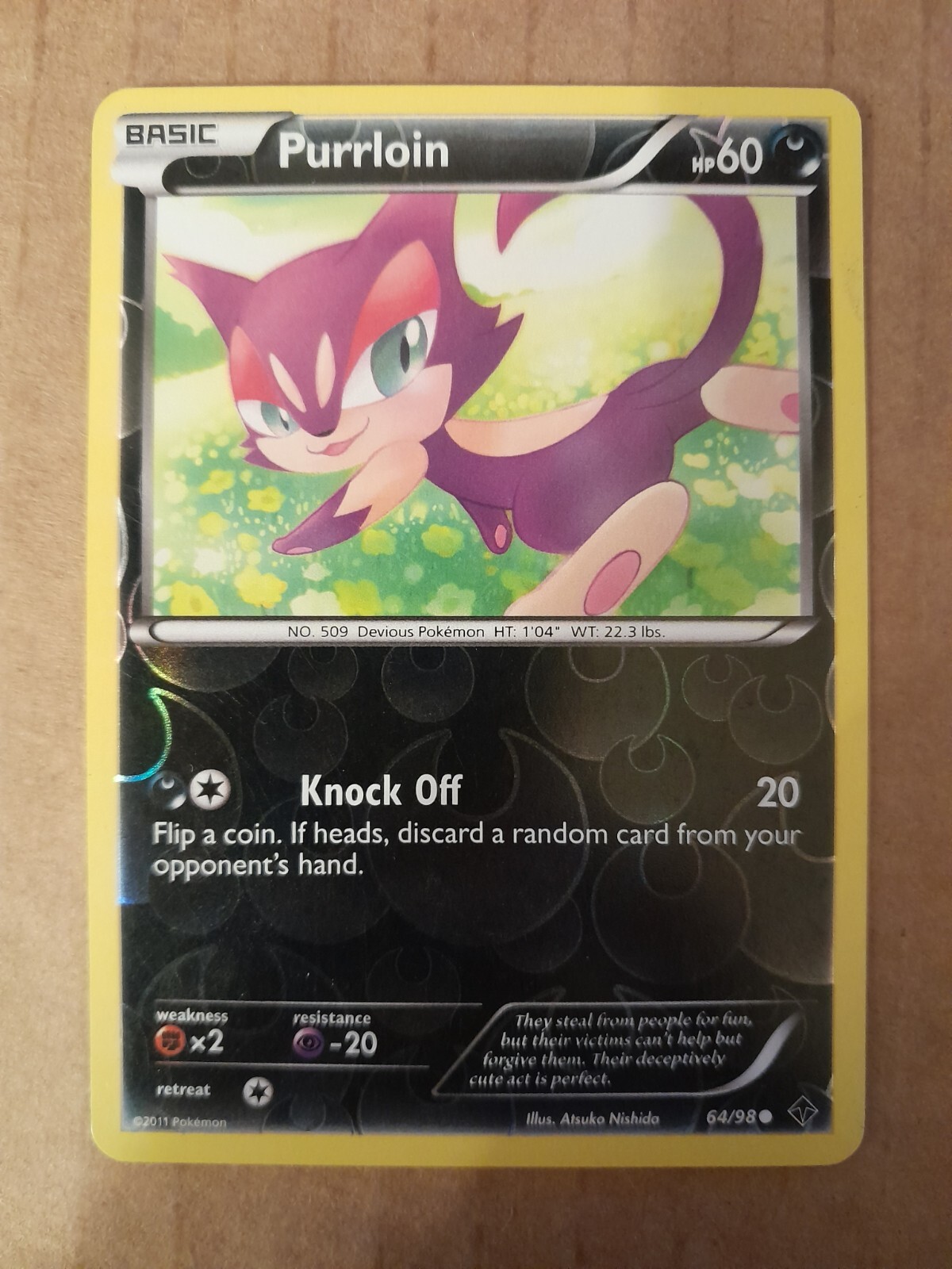 Pokemon Purrloin 64/98 Emerging Powers Reverse Holo See Pictures