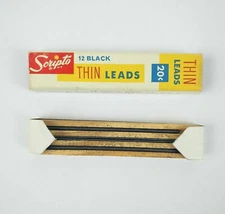Scripto F 840 HB Long Thin Leads Medium Soft w/Box for .036" Vintage USA Made