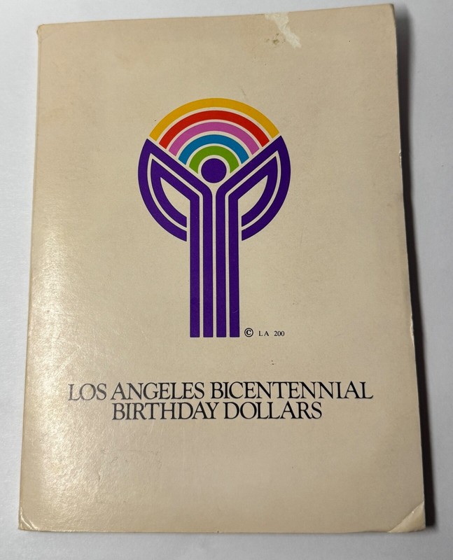 Los Angeles Sterling Silver Proof Bicentennial Birthday Commemorative Dollars 