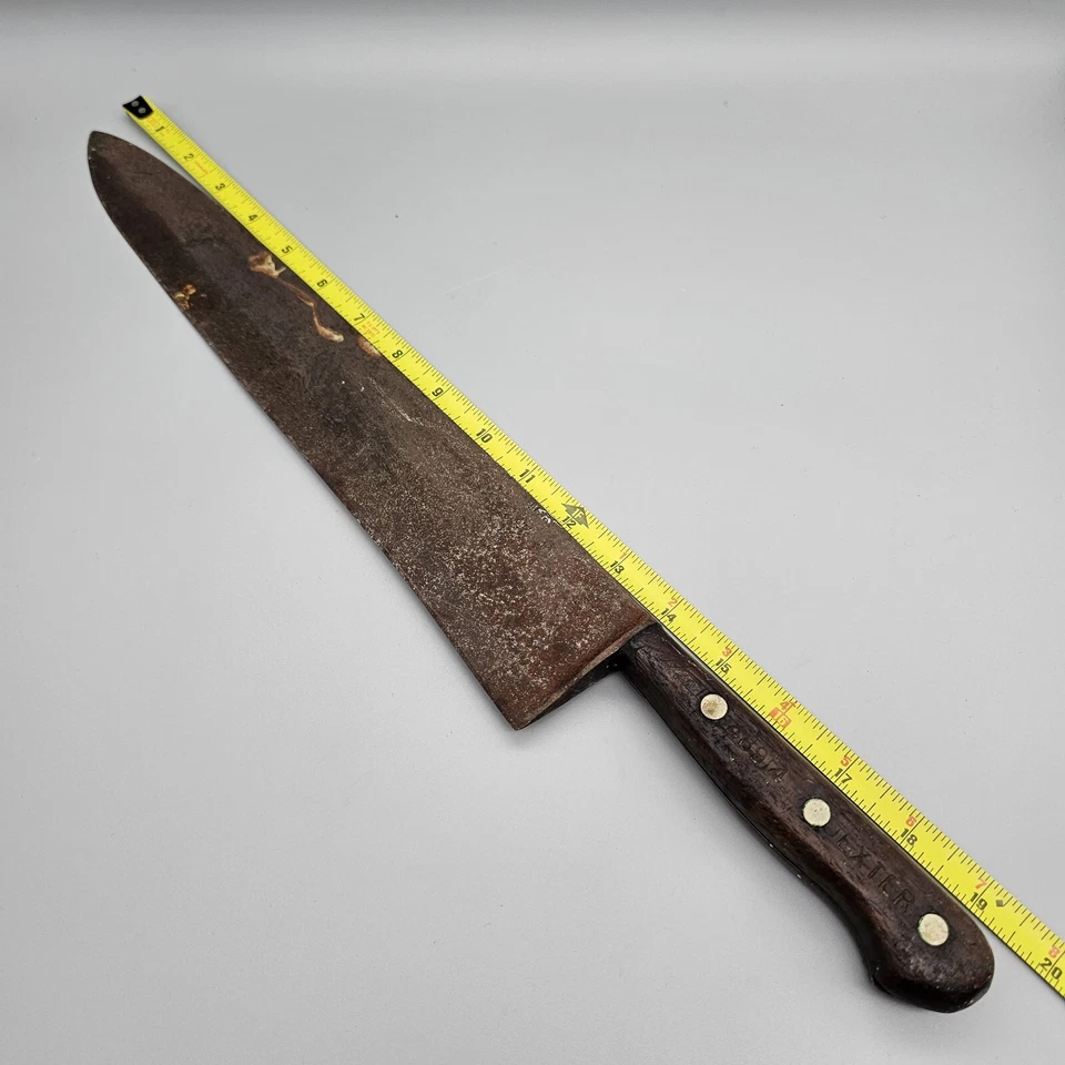 "Cuchillo de chef DEXTER de colección hoja de 14"" mango de madera Full Tang" Foto 2 de 4