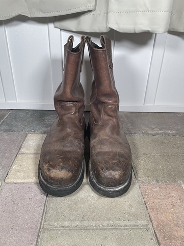 Red Wing Pecos Leather Pull On Boots Size 9 B NailSeat 2231 Western Cowboy Read - Picture 2 of 8