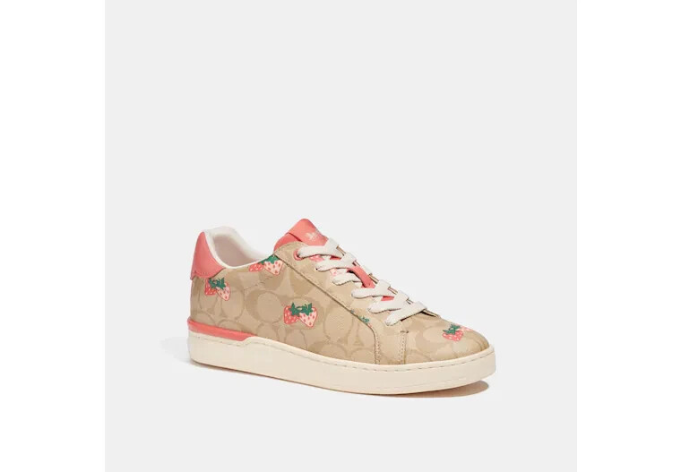 Coach Lowline Low Top Sneaker Red Apple Size 9B C9045