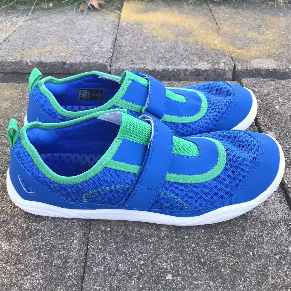 Lands End Youth Adolescent NatureTex 70 Knit Mesh Flex Hook Loop Water Shoes 7M