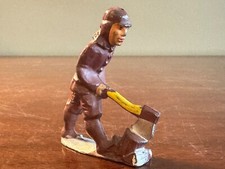 Vintage Manoil M146 41/18 Man Chopping Wood  Happy Farm Series  VG Brown