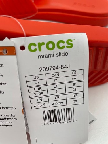 CROCS Miami Slide W US 7 EUR 37-38 UK 5 RED - Picture 5 of 6