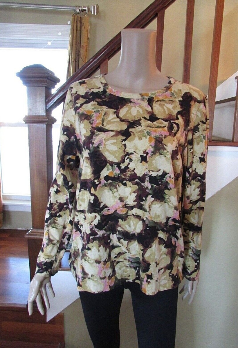 SIMPLY VERA Vera Wang Women’s Long Sleeve Shirts CHOICE OF: XL, PXL