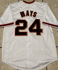 Willie Mays Custom Throwback White San Francisco Giants Jersey Mens Size XL