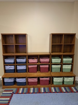 pottery barn storage bins