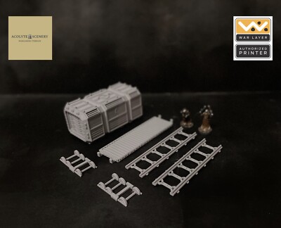 3D gedruckt Wargaming Modelleisenbahn Container Warlayer 28mm Sci-Fi Wargames Gelände
