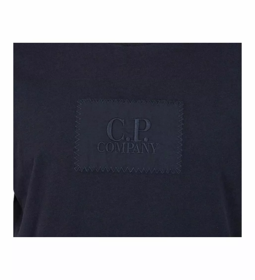 C.P. Company Mens Embroidered Logo Navy Blue T shirt eBay