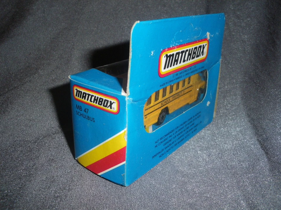287B Vintage 1981 Matchbox MB 47 Autobus per la Scuola Quartiere 2 USA 1:76 - Immagine 2 di 4