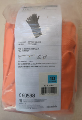 ejendals TEGERA 2311 Chemikalienschutzhandschuhe Größe 10 XL 12 Paar - Neu