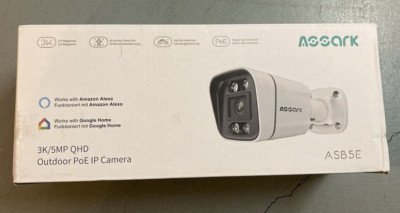 Assark Security Camera 5MP PoE IP with 6X Zoom Human/Vehicle/Pet Smart Detection