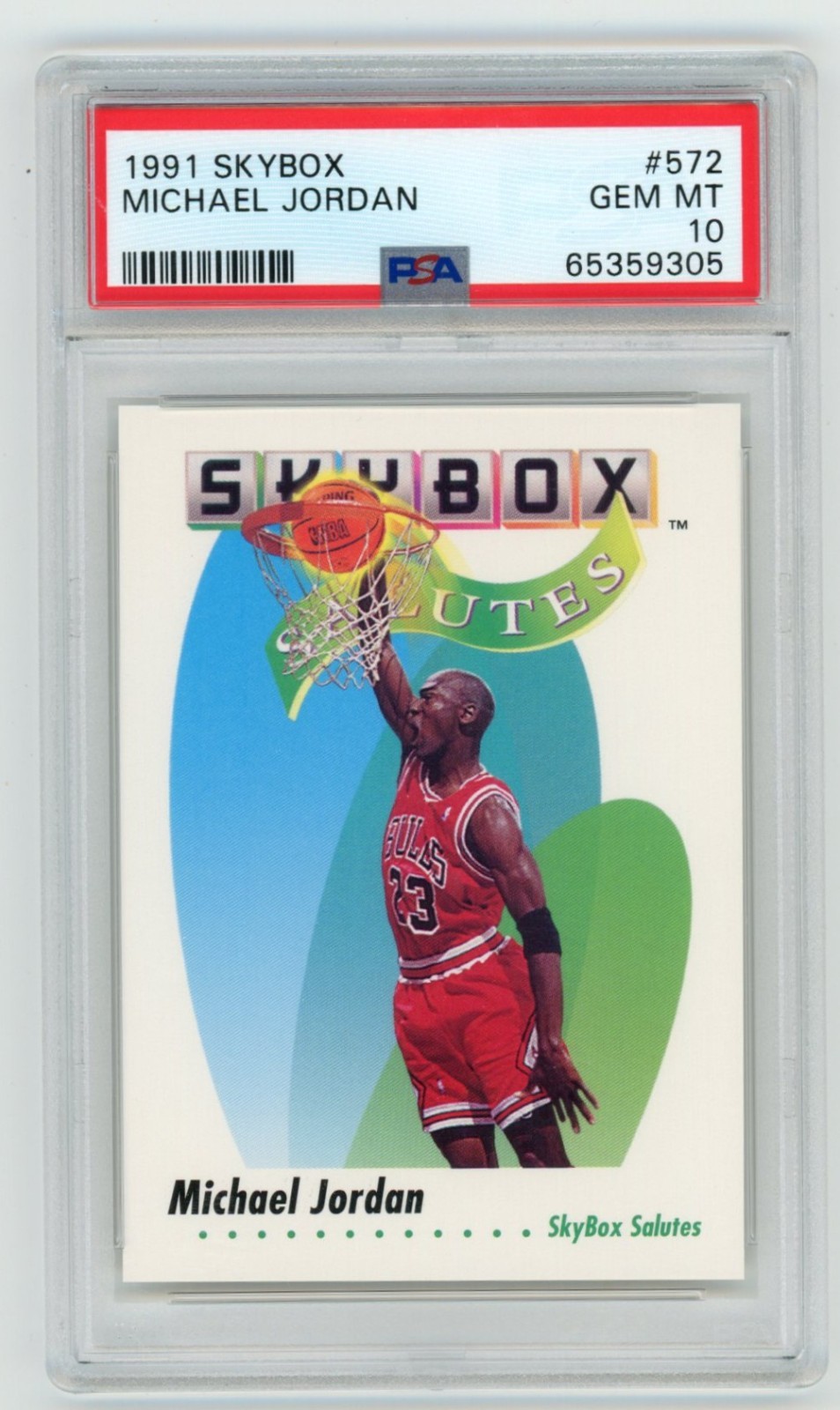 1991 SkyBox #572 Michael Jordan front
