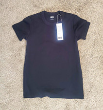 Uniqlo Women  s Crew Neck Short Sleeve T-Shirt Black S 100 Cotton Size Small