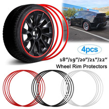 Aluminum Alloy Wheel Rim Protectors For All Tesla Models 3ysx 4 Pcs 18-22 Aluminum Alloy Wheel Rim Protectors For All Tesla Models 3ysx 4 Pcs 18-22
