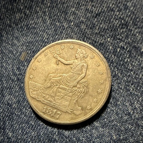 New Listing1877 Carson City Trade Dollar $1 Silver Coin 0.9 Fine Circulated