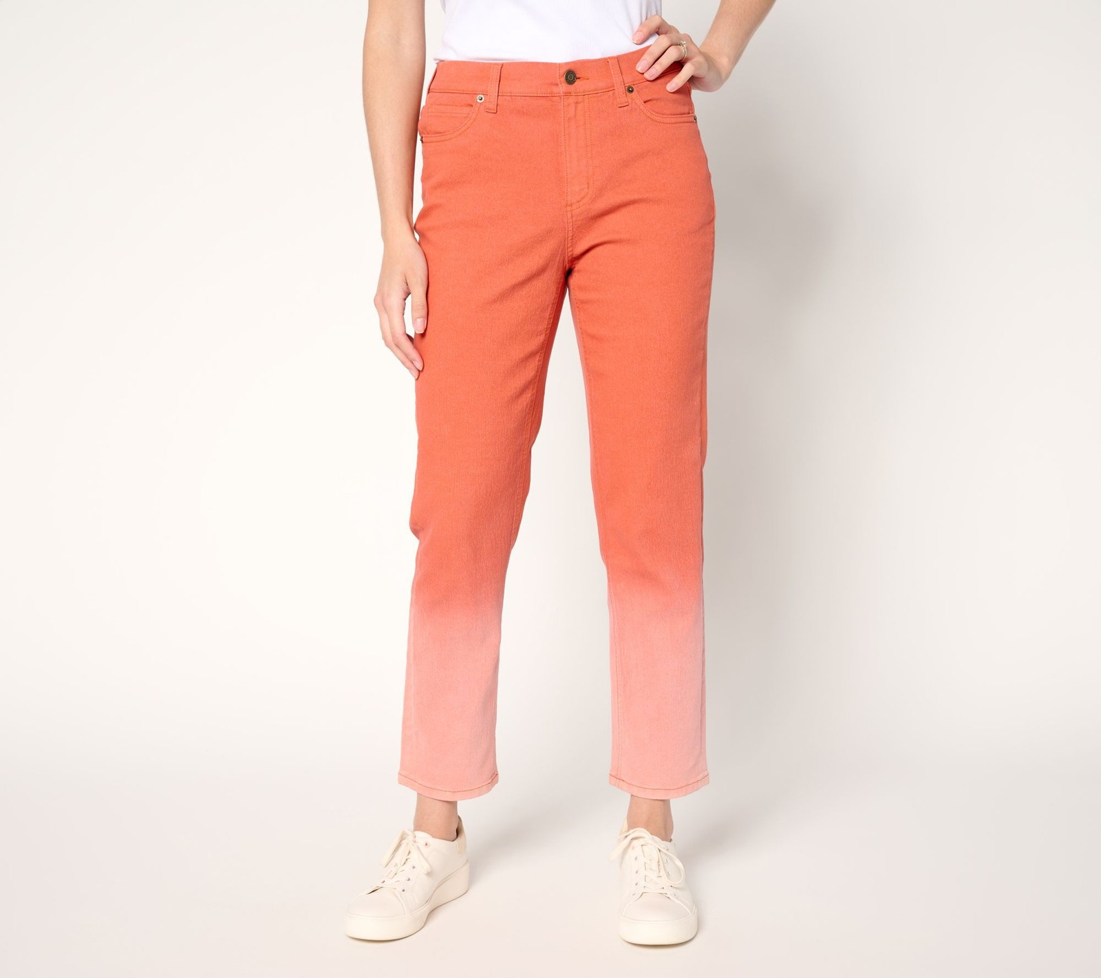 Denim & Co. Women's Petite Pants 4P Color Classic Stretch Multi-colored A692745