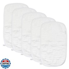 HonestBaby Baby Organic Cotton Multi-layer Burp Cloths Multipack, Bright Whit