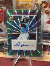 2025 Donruss Roderick Arias Signature Series Green Laser Auto #SG-RAR Yankees