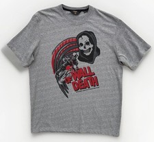 Superdry Wall of Death Graphic T-Shirt Men?s XL Grey Moto Biker Tee