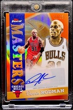 2025-26 Topps Finest Masters #MA-DR DDENNIS RODMAN Bulls Auto Orange #13/25 HOF