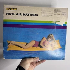 Vintage Sevylor Vinyl Air Mattress Model 156 Pool Float Retro 70’s NWT Old Stock