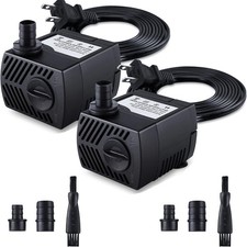Fountain Pump, 2 Packs 80GPH 4W 300L/H Submersible Water Pump, Durable Outdoor