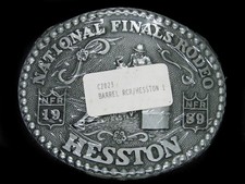 UD17127 NOS NFR 1989 NATIONAL FINALS RODEO HESSTON COLLECTOR BELT BUCKLE