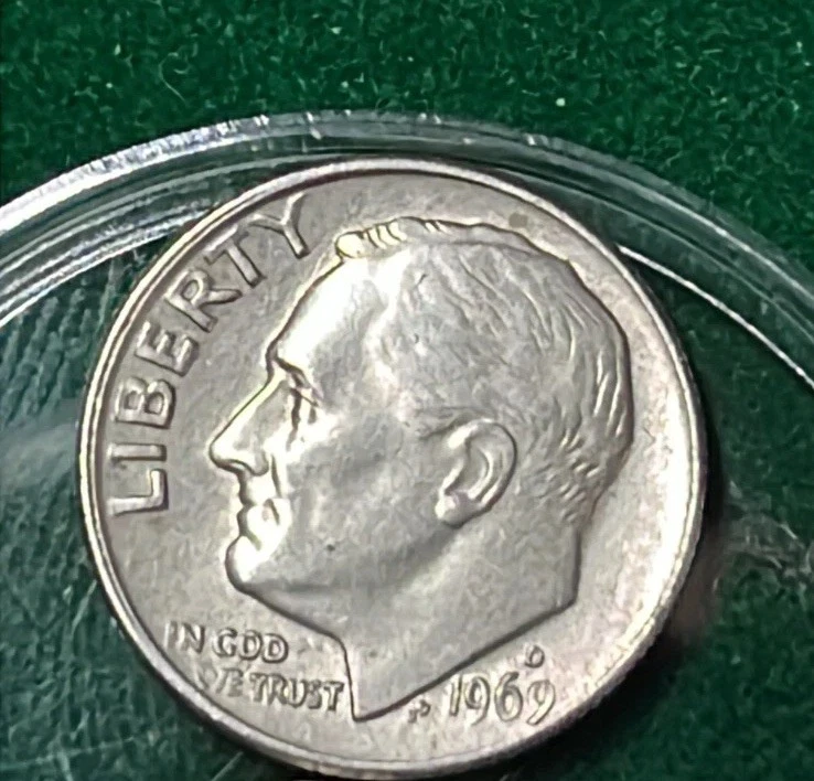 1969 d dime multiple errors - Image 4 of 4