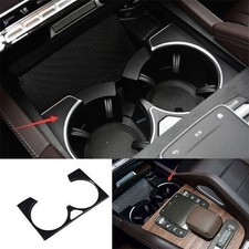 Holder Panel Cover Carbon Fiber Steel Gear Water Cup 2020-2022 For Benz GLE GLS