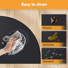 Hearth Rugs for Fireplaces Fire Resistant, 42 X 24 Inch Fireproof Fireplace M...