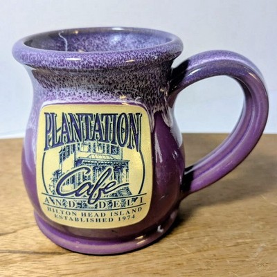 Deneen Pottery Plantation Cafe Mug Hilton Head Island SC USA 2022 Purple