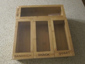 Storage Bag Organizer for zip lock bags in Kitchen Drawer NEW