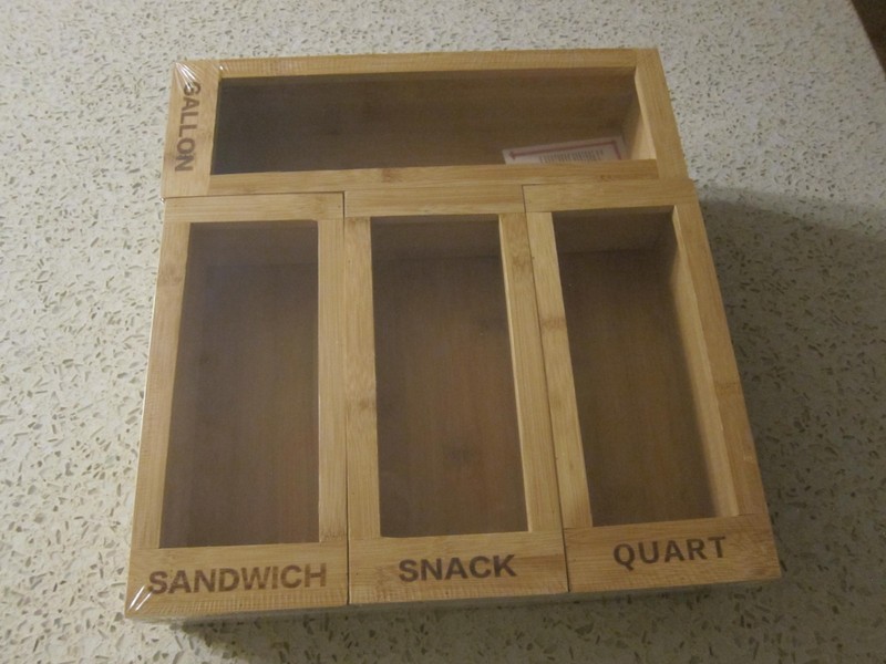 Storage Bag Organizer for zip lock bags in Kitchen Drawer NEW
