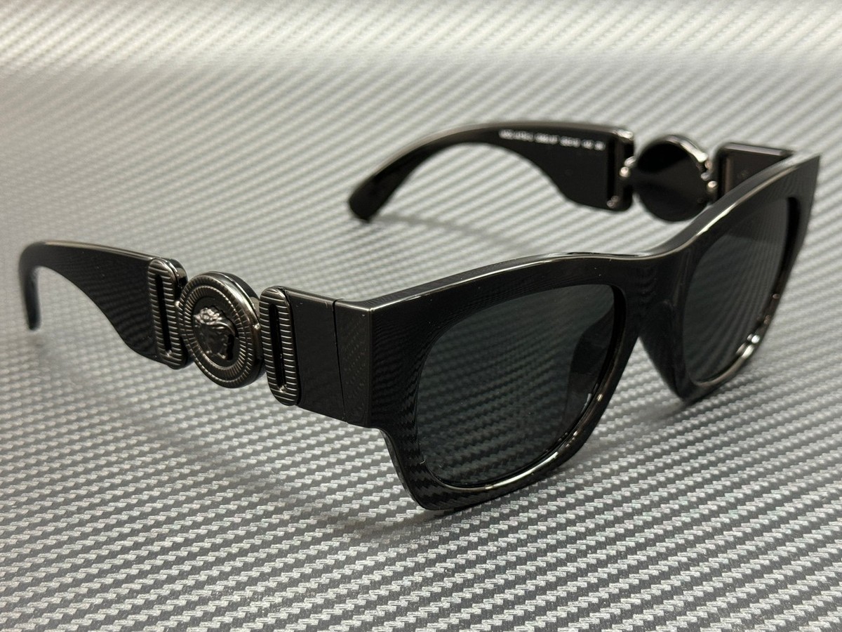 VERSACE VE4479U 536087 Black Grey Men's 52 mm Sunglasses | eBay