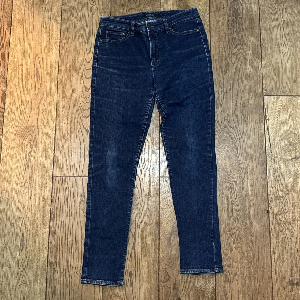 Lauren Ralph Lauren Jeans Women’s Navy Denim Jeans Size 8 Classic Skinny Curvy - Image 2 of 4