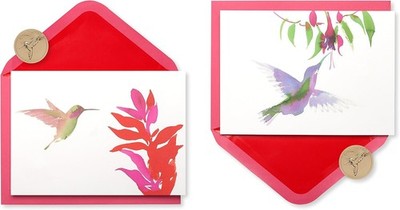 Blank Cards with Envelopes, Watercolor Hummingbirds (20-Count)